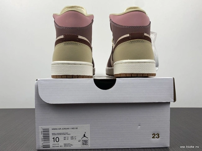 Rep Onekick Dark 3697 Mauve Pony Smoky Jordan1 Mid Modern DO7440- SE 1014